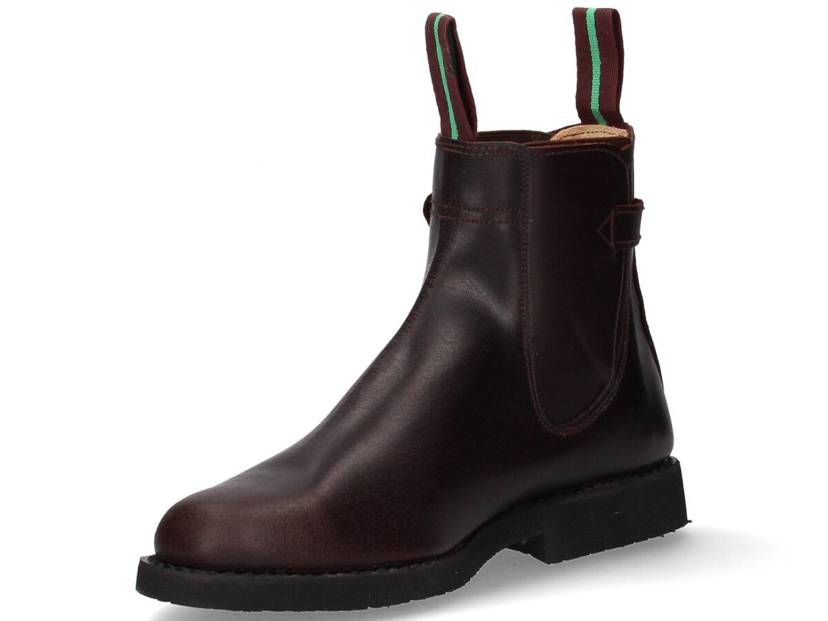 Short calfskin boot with buckle and rubber sole Valverde del Camino