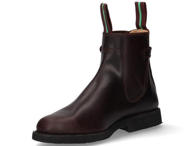 Short calfskin boot with buckle and rubber sole Valverde del Camino
