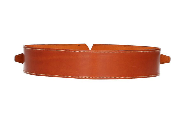 Ceinture en cuir faite à la main avec ornement en filet