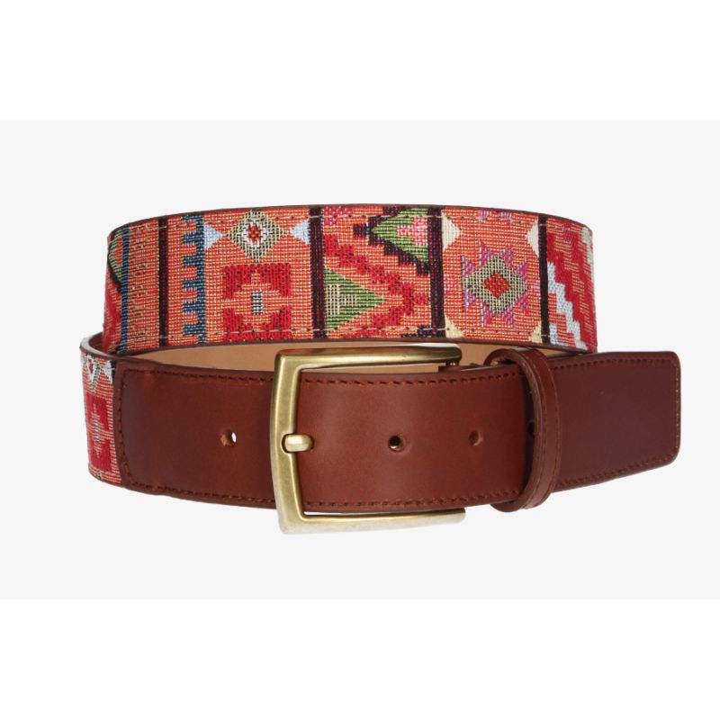 Large Orange Rhombus Ethnic Belt