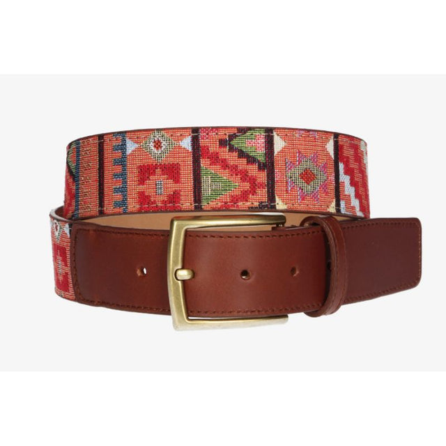 Large Orange Rhombus Ethnic Belt