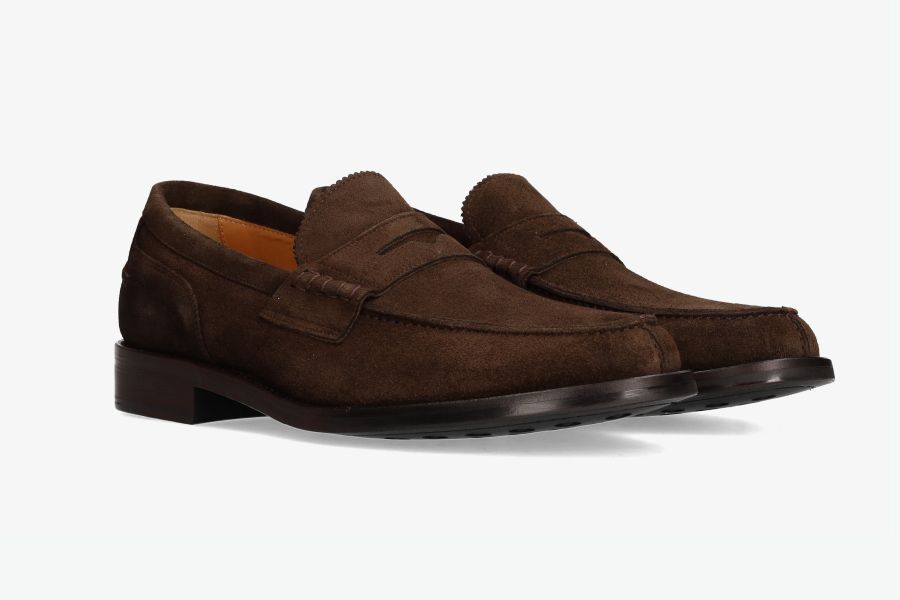 Brown nubuck loafer