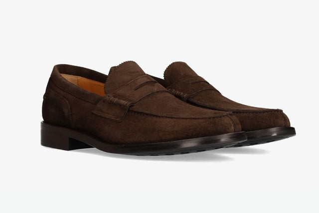 Brown nubuck loafer