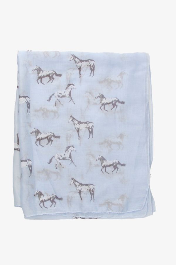 Foulard Caballos Celeste