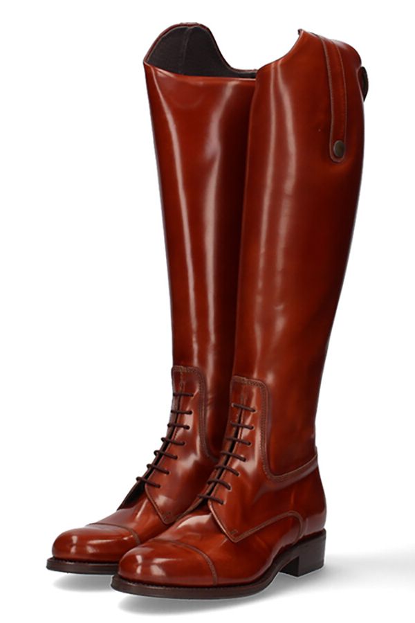 Valverde del Camino Lace-Up Riding Boot with Zipper