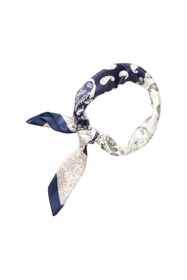 Petite écharpe en cachemire bleu