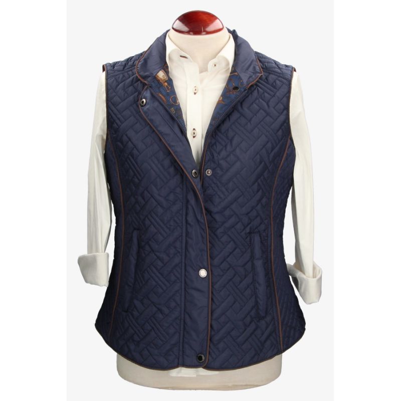 Oisha Navy Blue Padded Vest