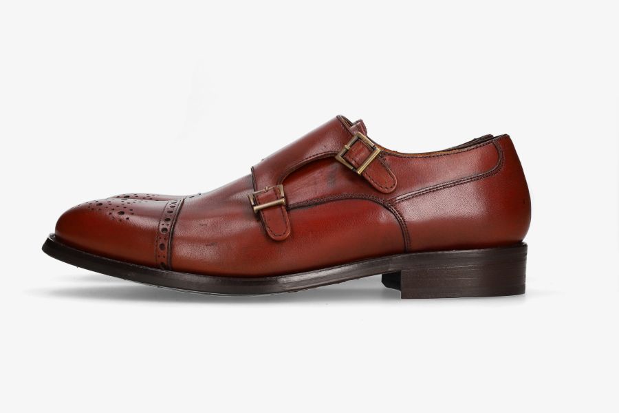 Monkstrap piel cuero