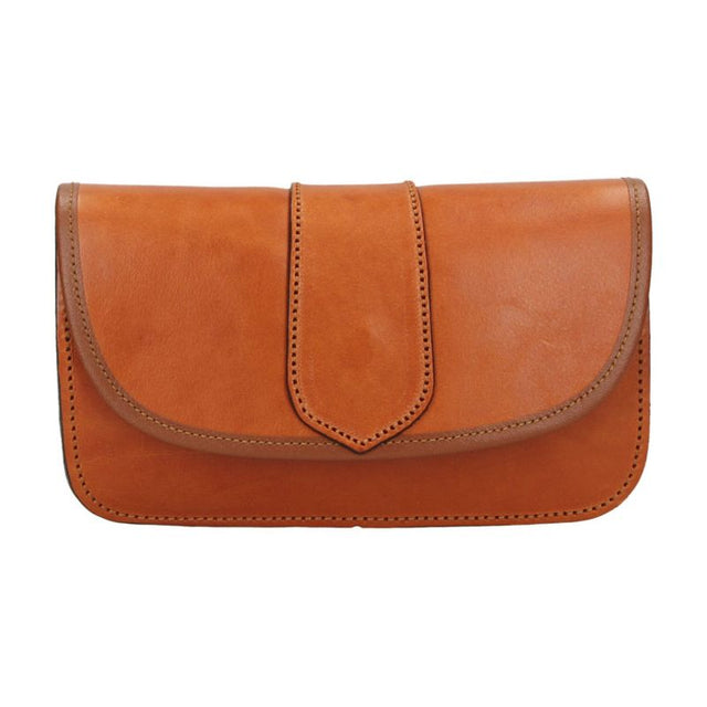 Natural Rociero Bag with Yellow Thread Stitching Valverde del Camino