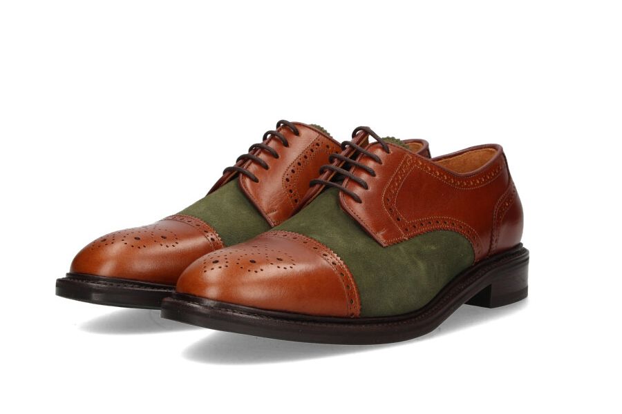 Blucher Piel y Ante Verde Valverde del Camino