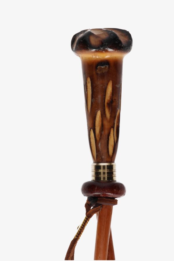 Braided Whip with Turned Wood Handle