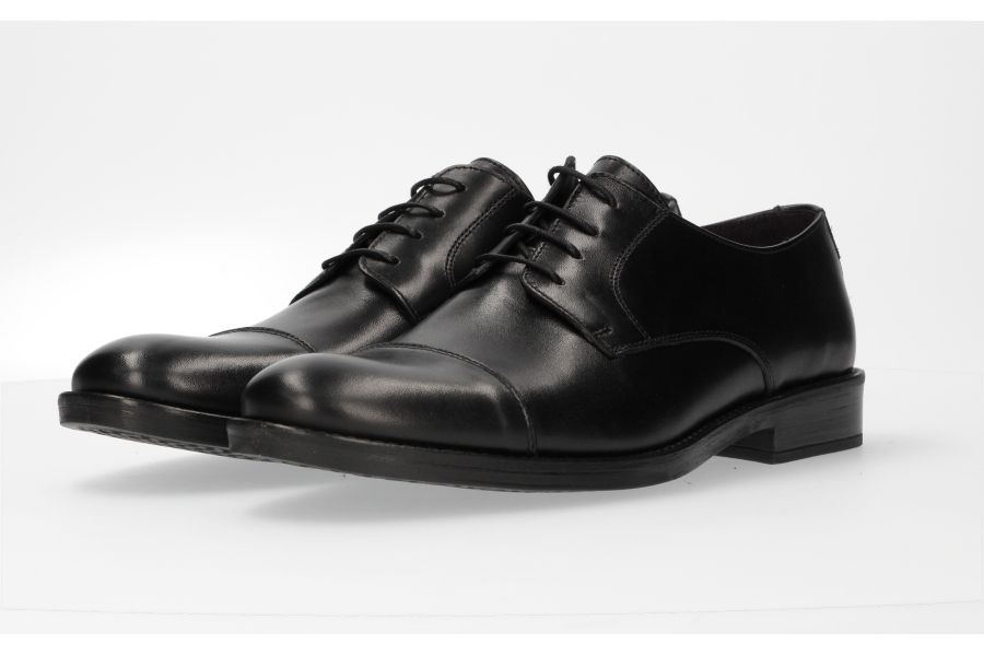 Black Lace-Up Blucher