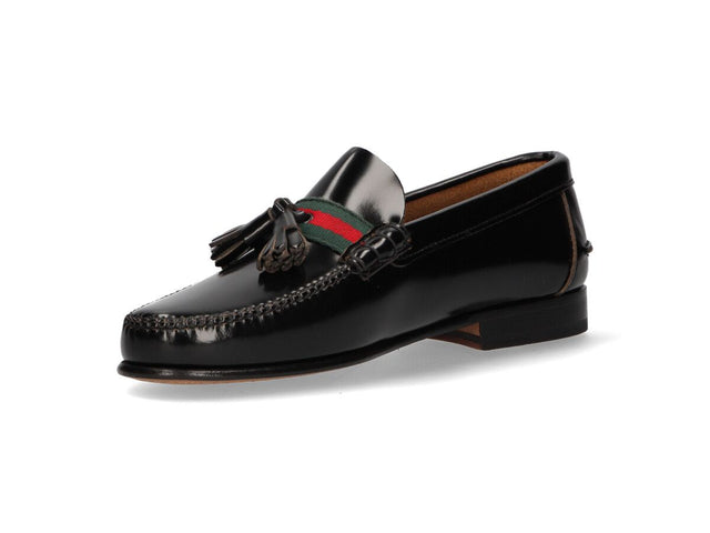 Black Tassel Loafer with Gucci Embellishment