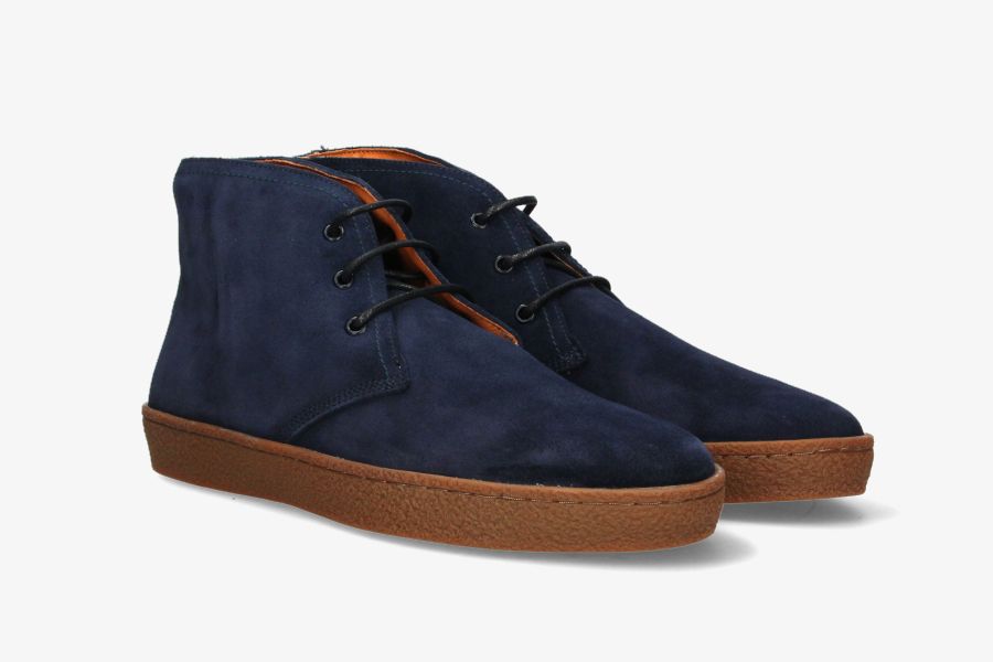 Casual Navy Blue Suede Boot