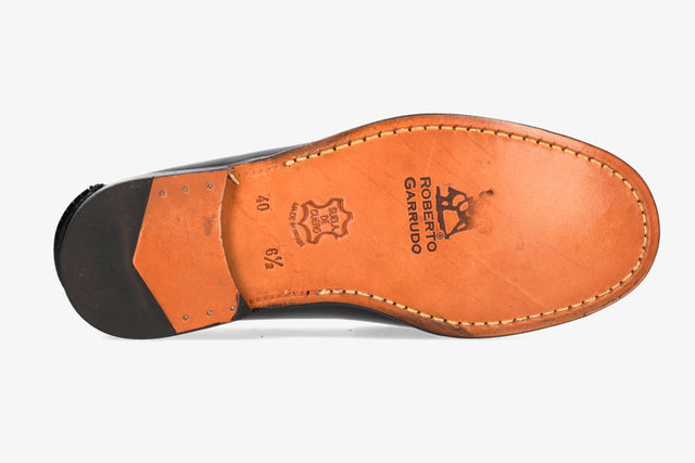 Moccasin with Black Mask, Leather Sole