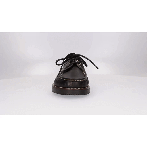 Mocasín con Cordones Negro
