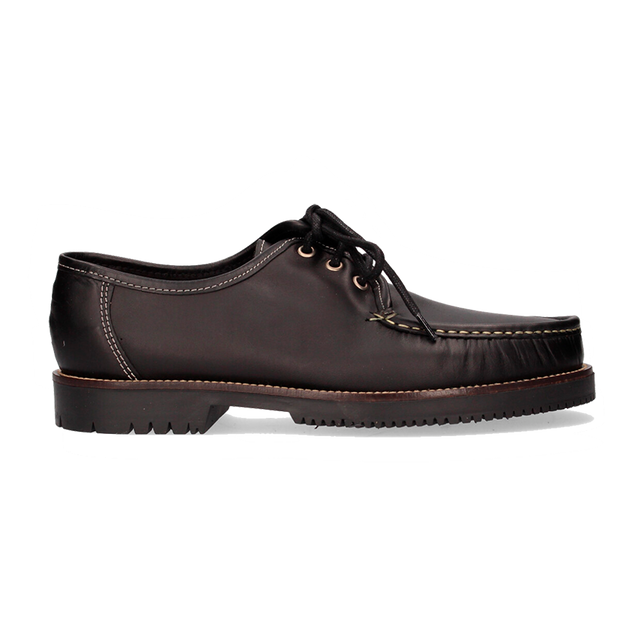 MOCASÍN CORDONES NEGRO