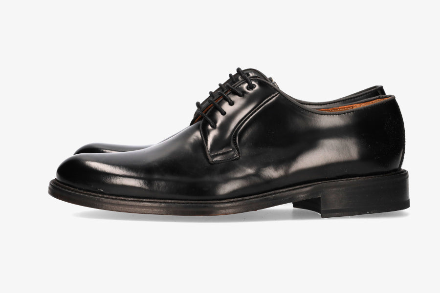 Black Leather Blucher