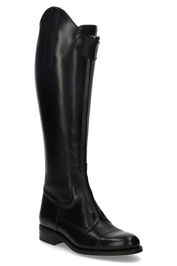 Black Equestrian Boot with Front Zipper Valverde del Camino