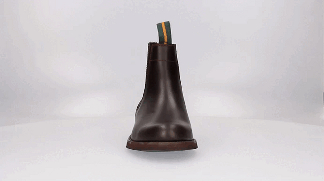 Short boot with gusset and zipper in Valverde del Camino calfskin