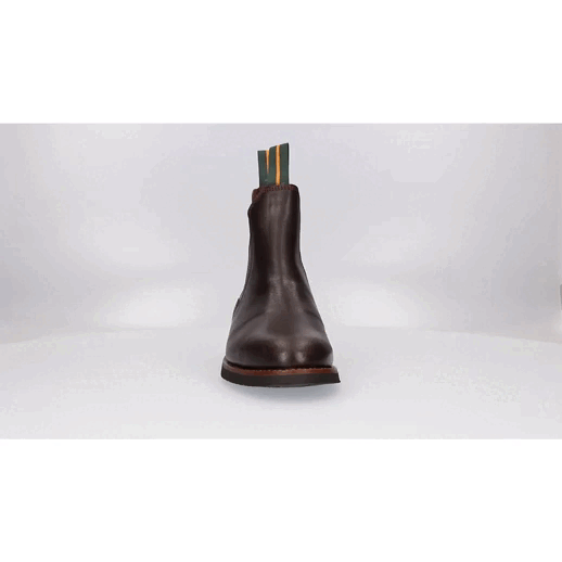 Short chestnut calf boot with elastic gusset Valverde del Camino