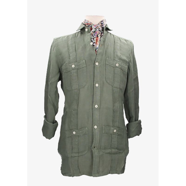Chemise cubaine kaki