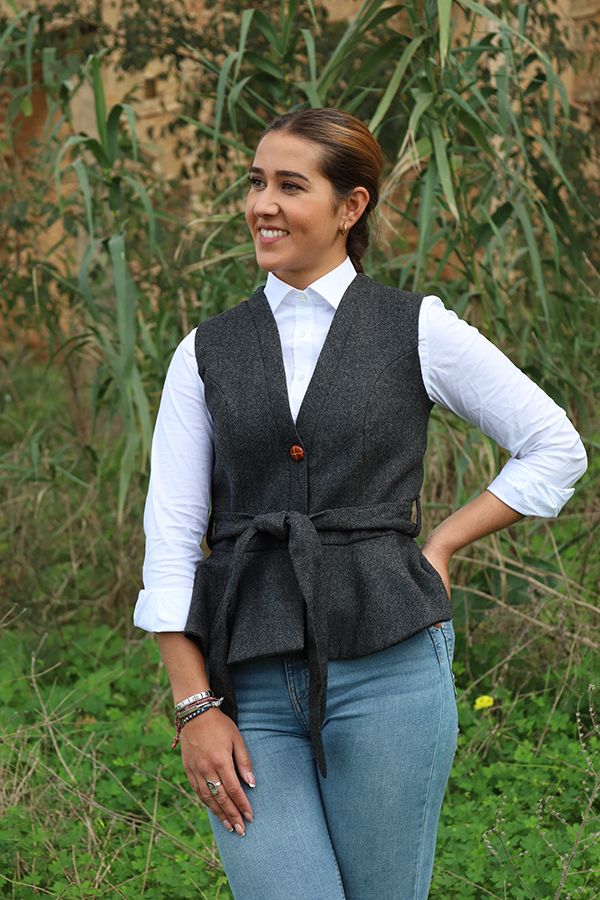 Chaleco Lisboa Limited Edition Espiga Gris