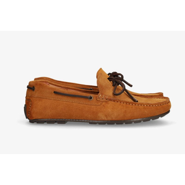 Nubuck leather bow moccasin