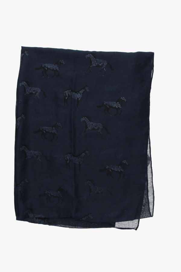Navy Horse Foulard