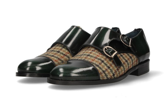 Two Buckles Antik Green-Green Houndstooth Tuft