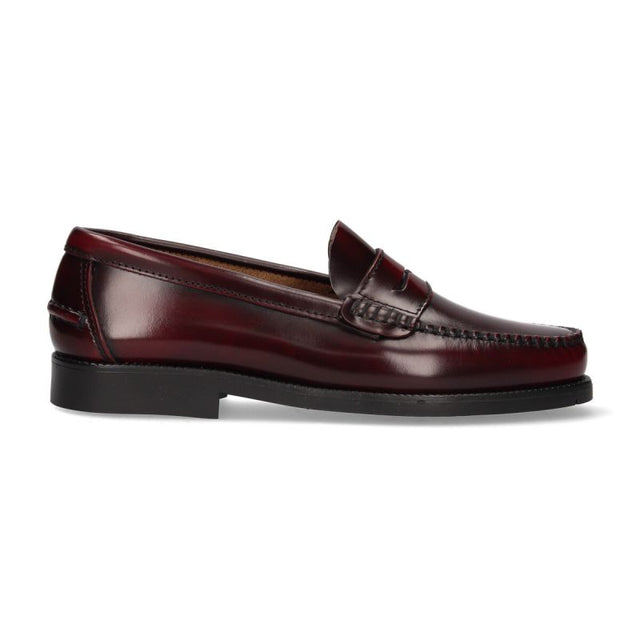 Burgundy Moccasin with Mask, Rubber Sole