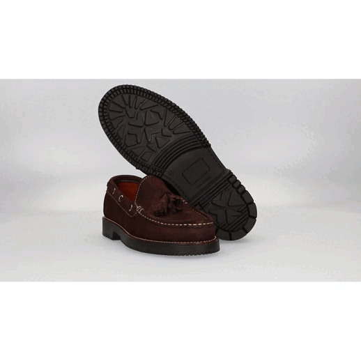 Mocassins à pampilles marron