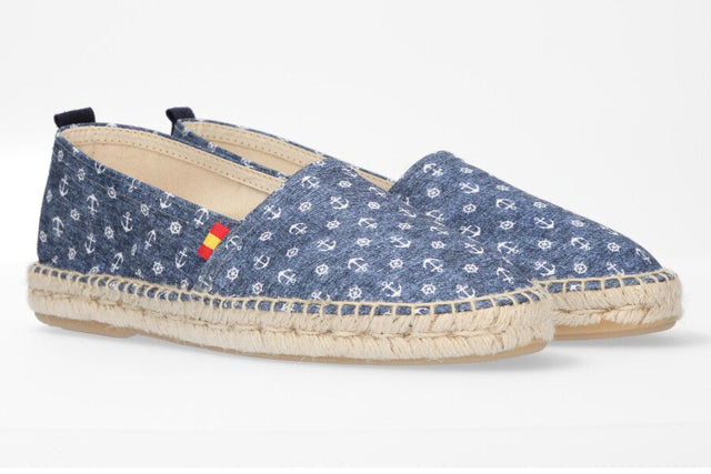 Camping Estampado Timon y Ancla Fondo Azul