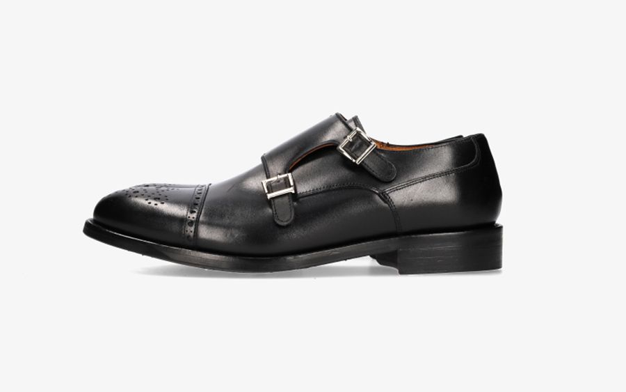 Monkstrap boxcalf negro
