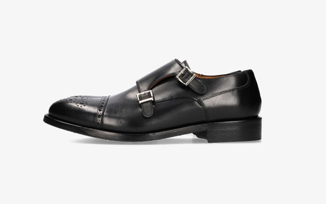 Monkstrap boxcalf negro