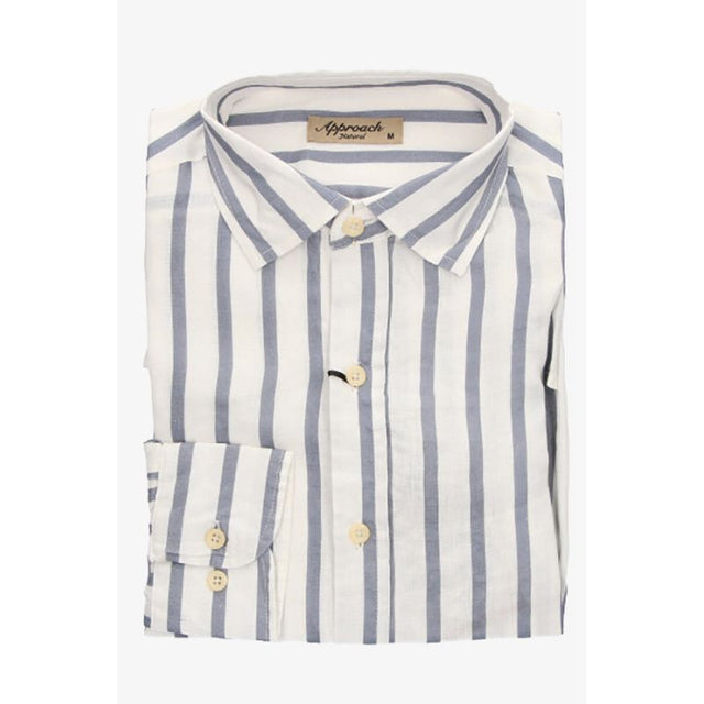Striped Linen Shirt with Cowboy Stripes