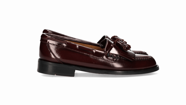 Copete Borlas y Flecos Burdeos