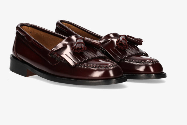 Copete Borlas y Flecos Burdeos