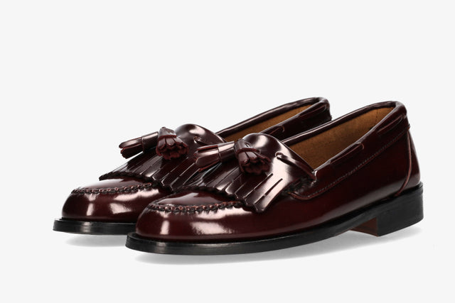 Copete Borlas y Flecos Burdeos