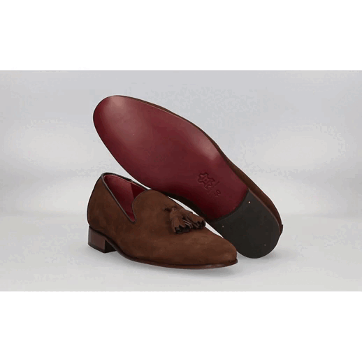 Brown Suede Tassel Top