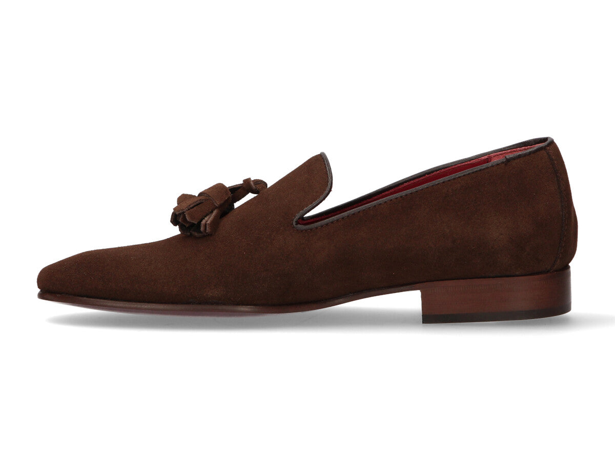 Brown Suede Tassel Top