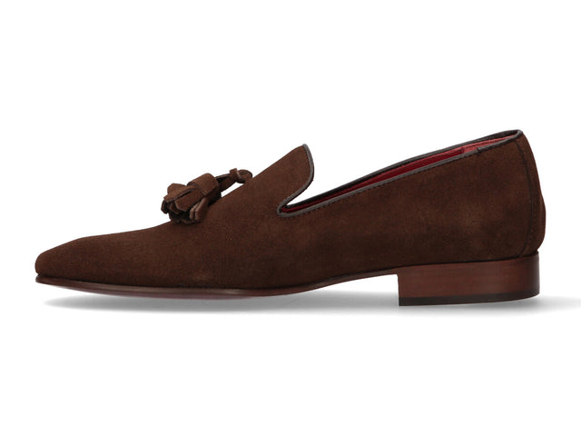 Brown Suede Tassel Top