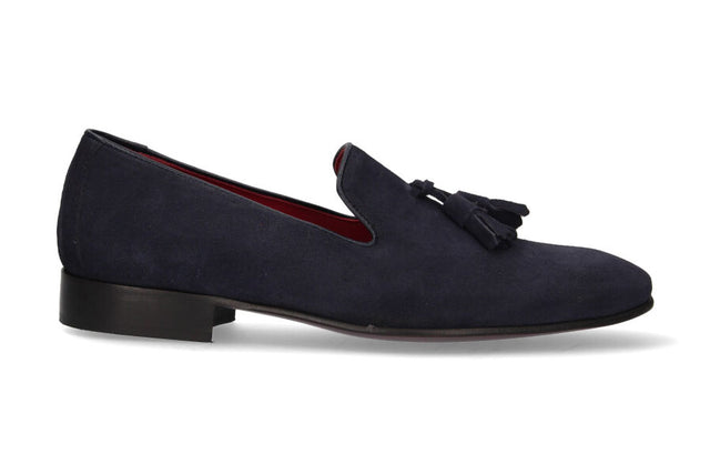 Navy Suede Tassel Top