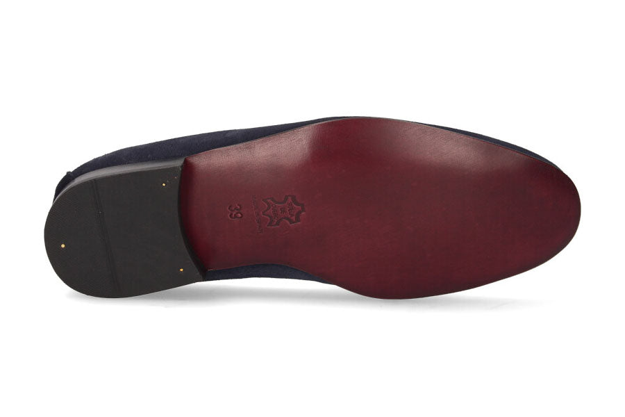 Navy Suede Tassel Top