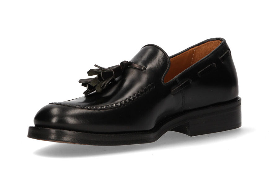 Tufted Ribbon Trim Tassels Black