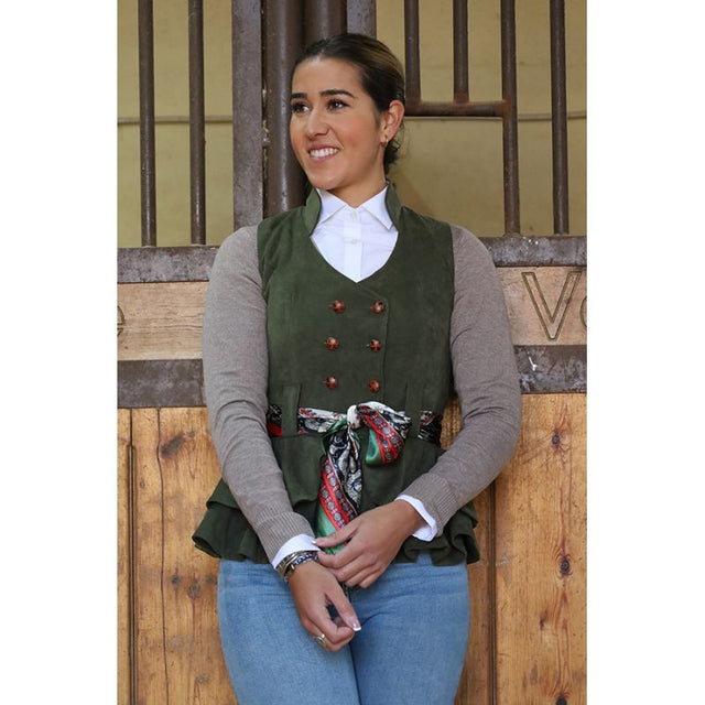 Galatea Green Suede Vest