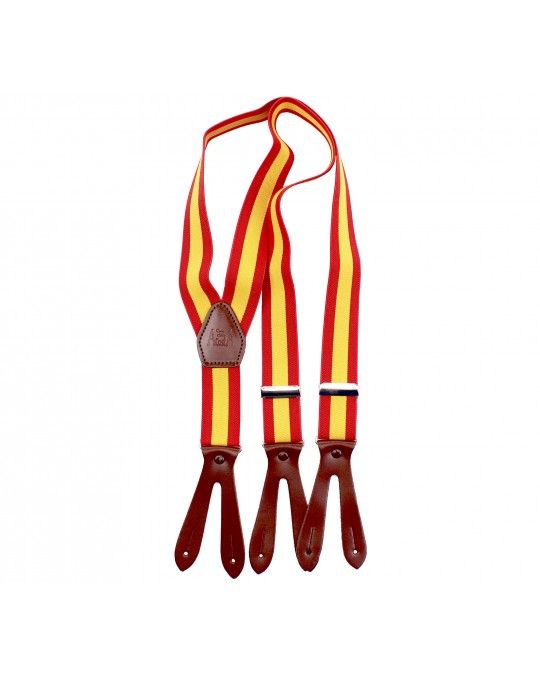 Bretelles élastiques avec drapeau espagnol, 30 mm