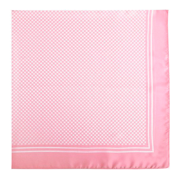 Écharpe rose à motif pied-de-poule