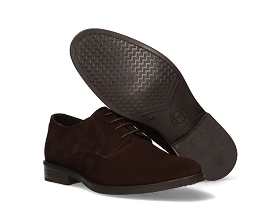 Brown Suede Lace-Up Shoe