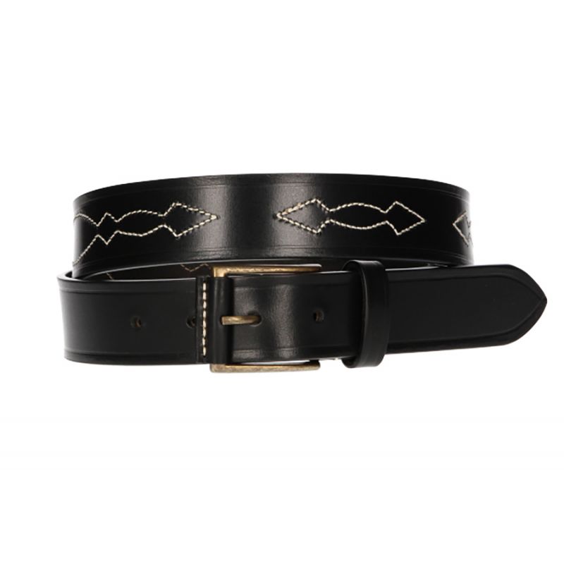 Cinturón Vaquetilla Negro con Dibujo